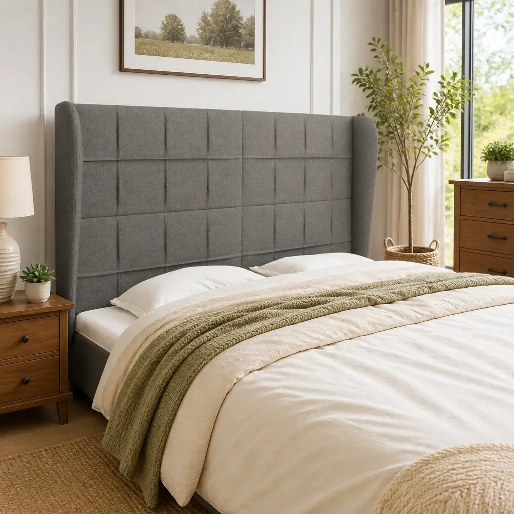 147cm Dark Grey Ears Headboard