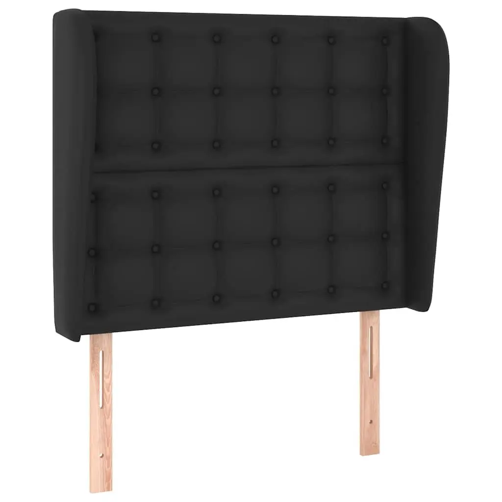 Faux Leather Headboard with Ears for Bedroom 103cm Black