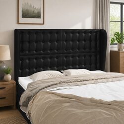 Specifications of Black Faux Leather Headboard with Ears
