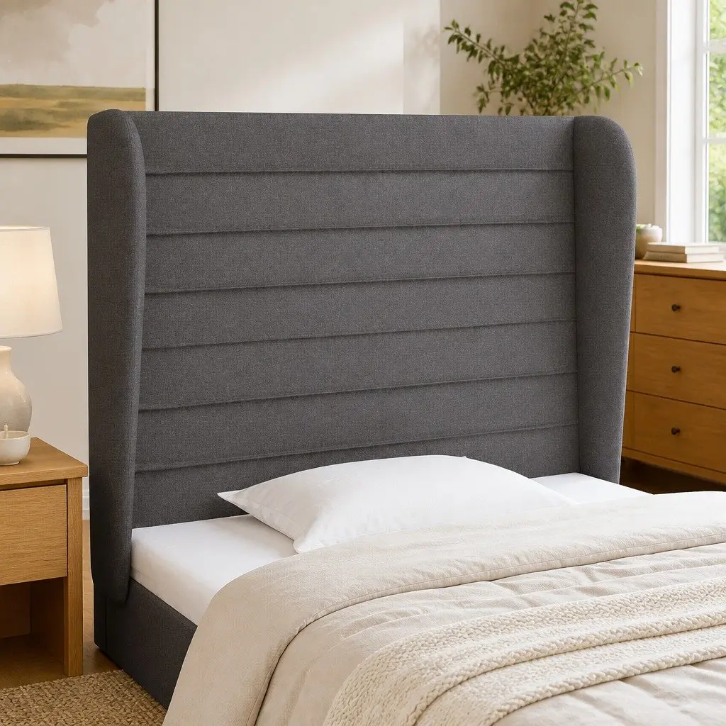 Grey Fabric Headboard 83cm with Adjustable Height Support