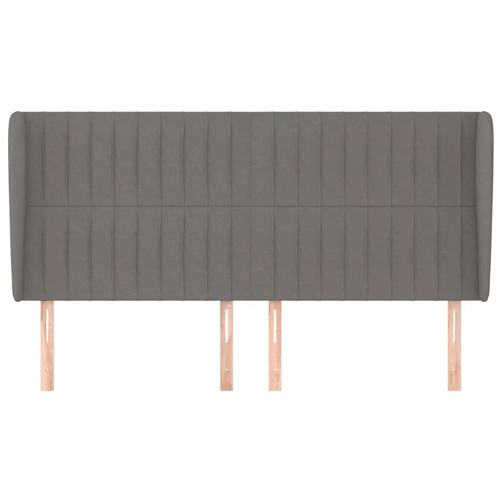 Dark Grey Fabric Headboard with Ears