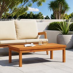 Outdoor Coffee Table - 100x50x33 cm Brown Solid Wood
