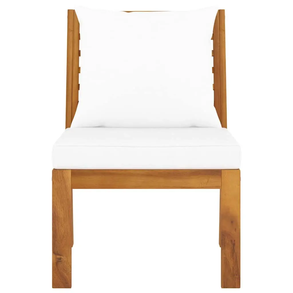 Outdoor Sectional Middle Sofa Solid Wood Garden Lounge Patio Furniture with