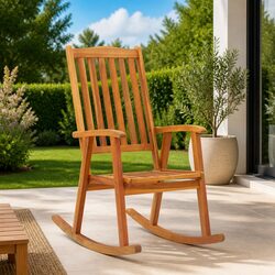 Specifications of Solid Wood Rocking Chair with High Back