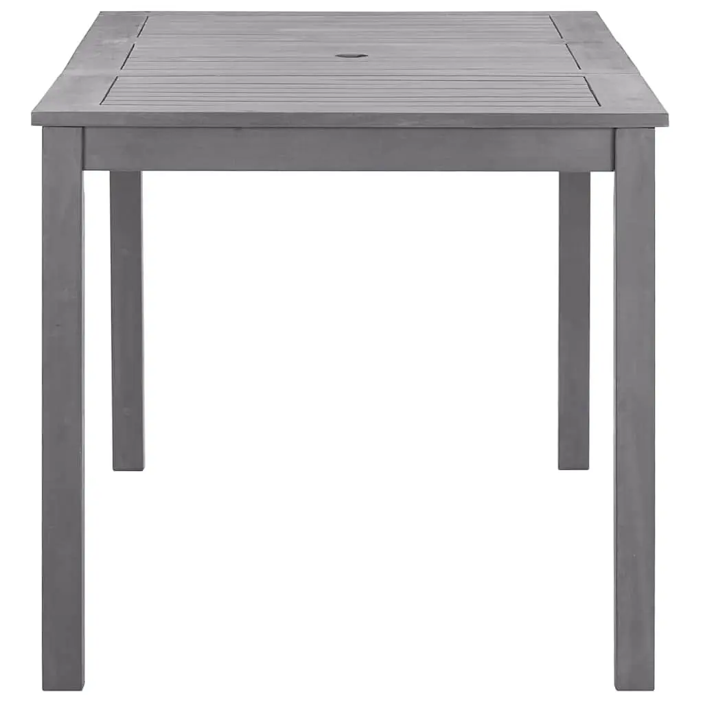 Garden Dining Table Outdoor Furniture Solid Acacia Wood Grey Wash 140x80x74cm