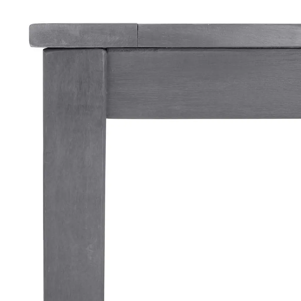 Garden Dining Table Outdoor Furniture Solid Acacia Wood Grey Wash 140x80x74cm