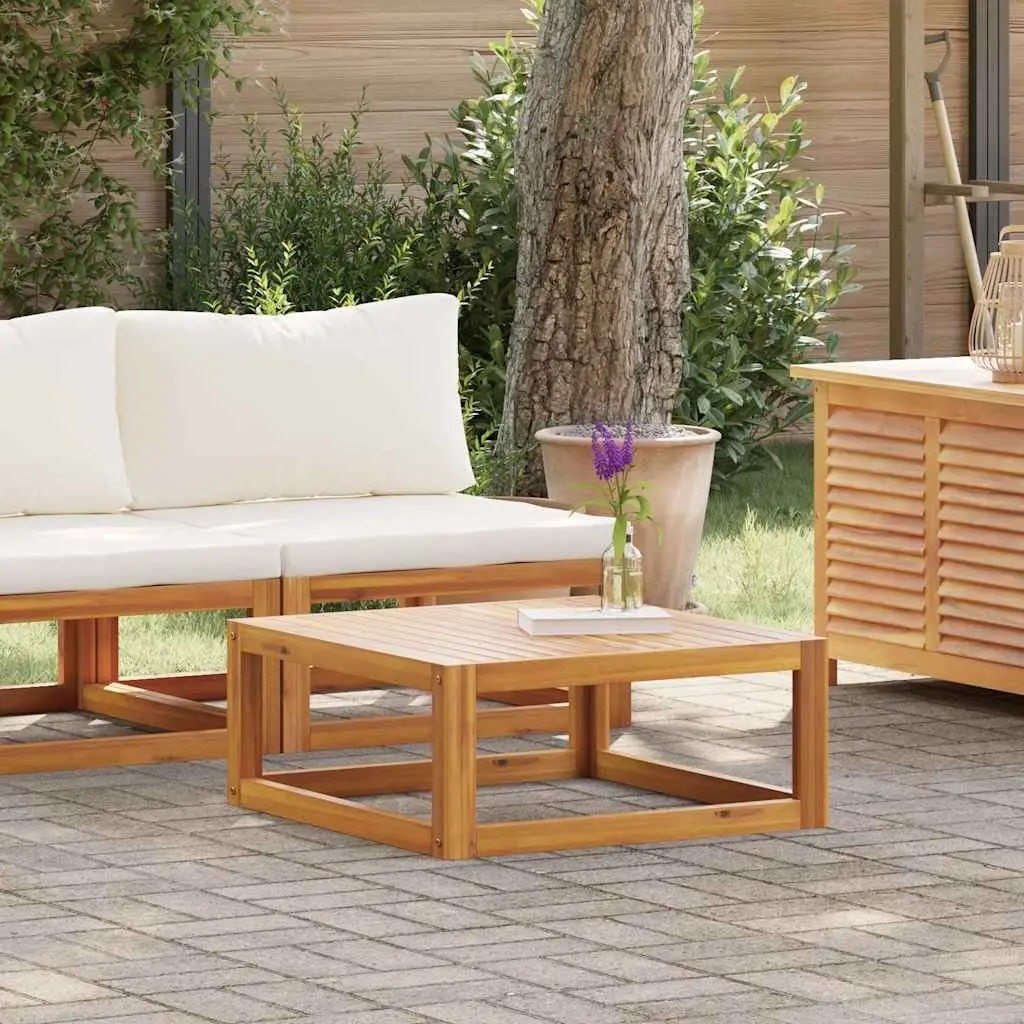 Outdoor Sectional Sofa Set Garden Furniture 2 Piece White Acacia Wood
