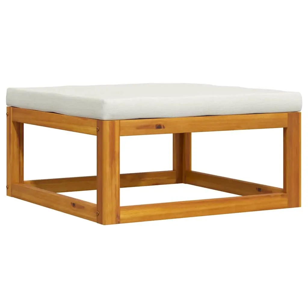 Outdoor Footrest with Cushion for Garden Use Solid Wood Size