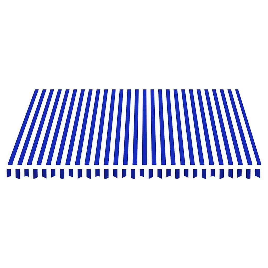 4x3.5m Polyester Awning Replacement Fabric in Blue and White