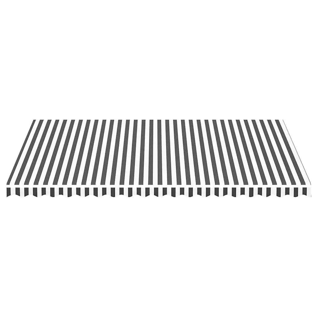 Awning Replacement Fabric Anthracite White 5x3m Polyester Patio Garden Sunshade