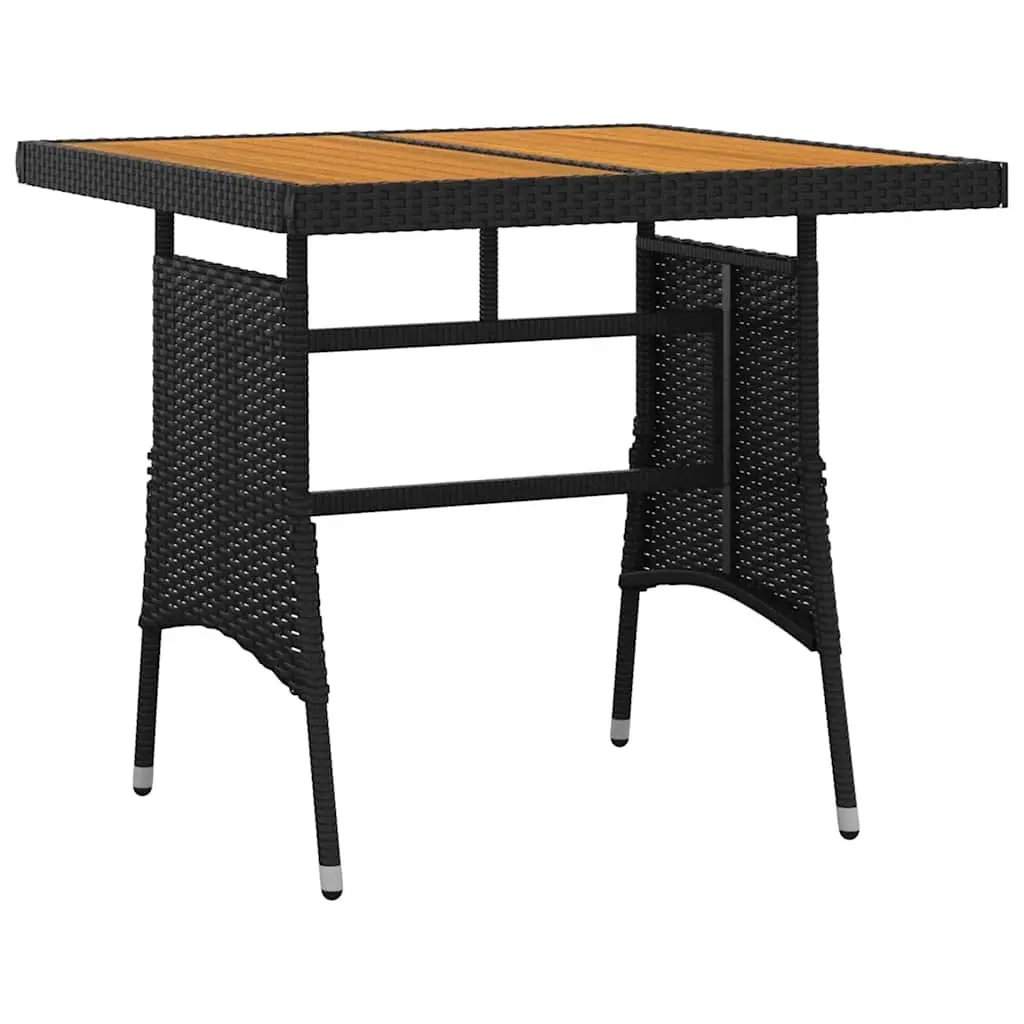 3 Piece Black Outdoor Dining Set