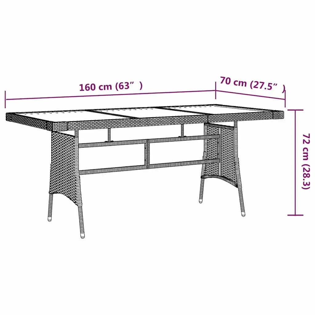 Outdoor Dining Set 9 Piece Patio Garden Furniture Grey Table Chairs