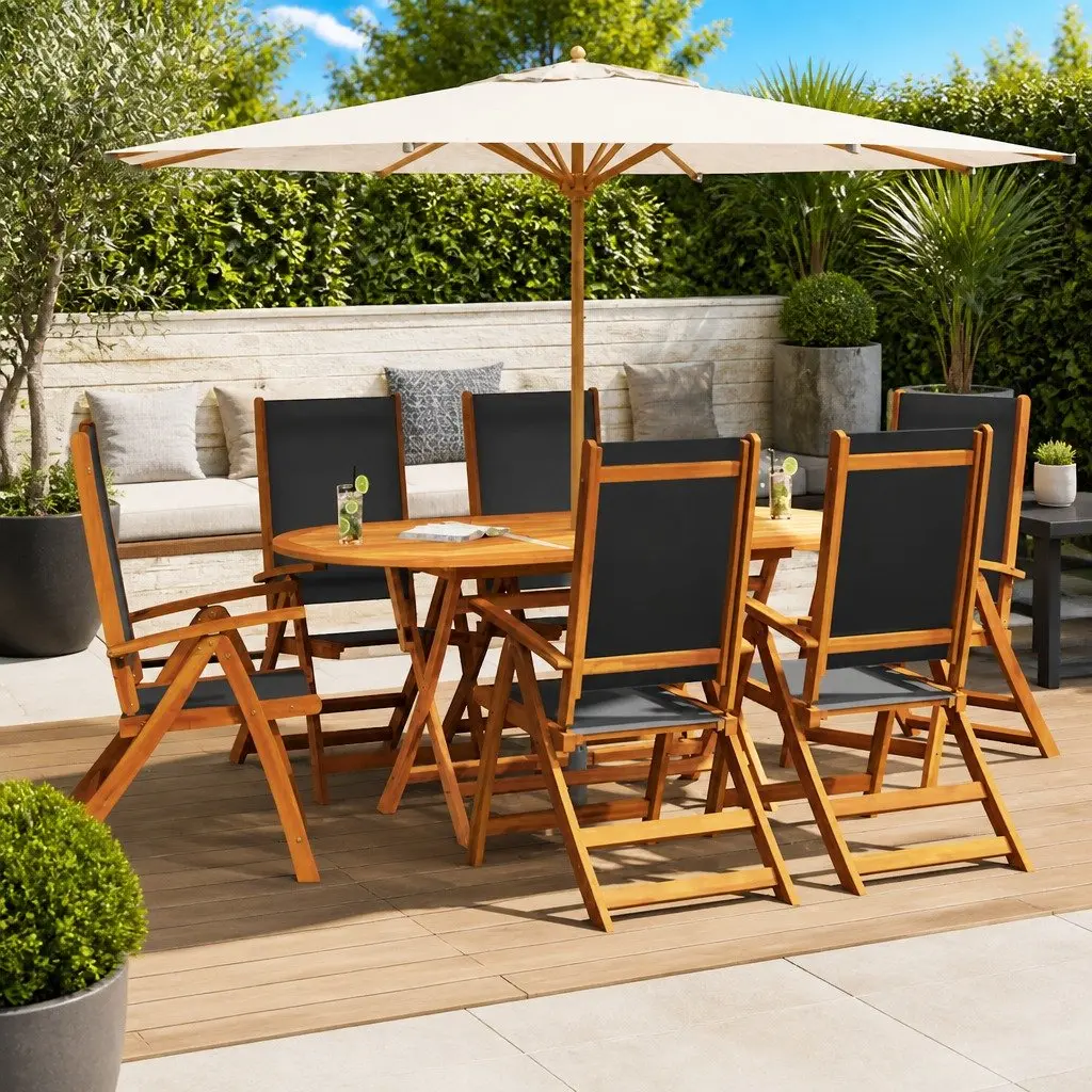 6 pcs Folding Garden Chairs Set