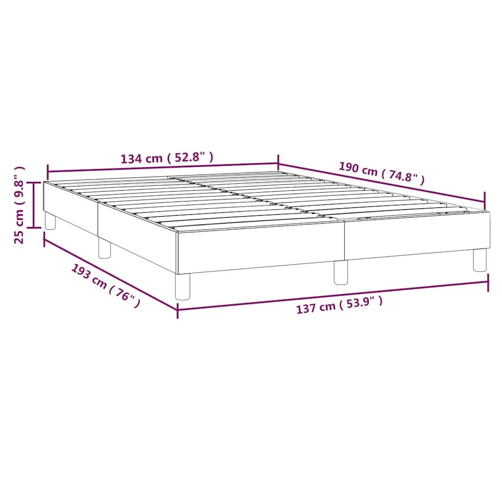 Grey Velvet Box Spring Bed Frame