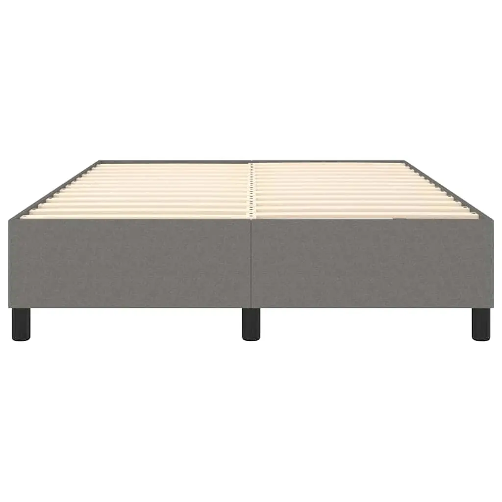 Box Spring Bed Frame Dark Grey Fabric Bedroom Size