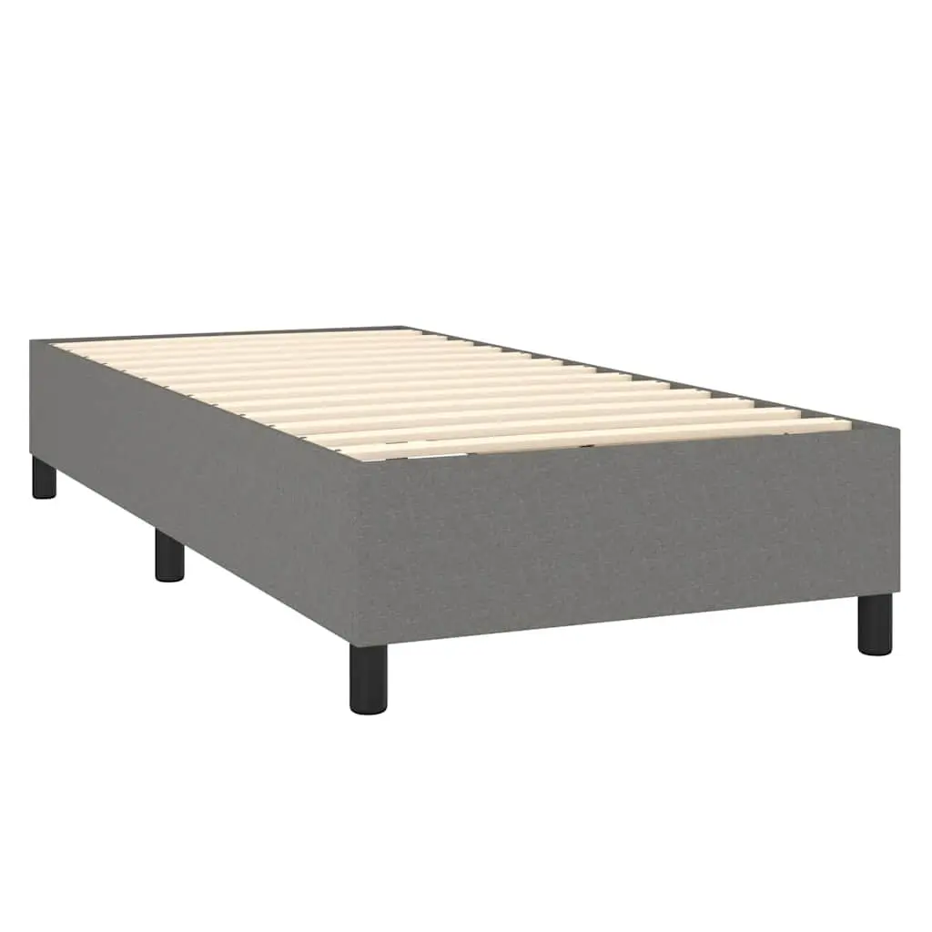 King Single Grey Box Spring Bed Frame
