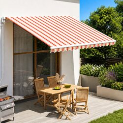 Specifications of Awning Replacement Fabric 4x3.5m, Yellow/Orange