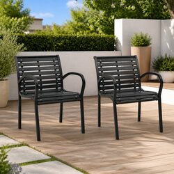 Dimensions and Materials of Outdoor Chairs Set 2 pcs