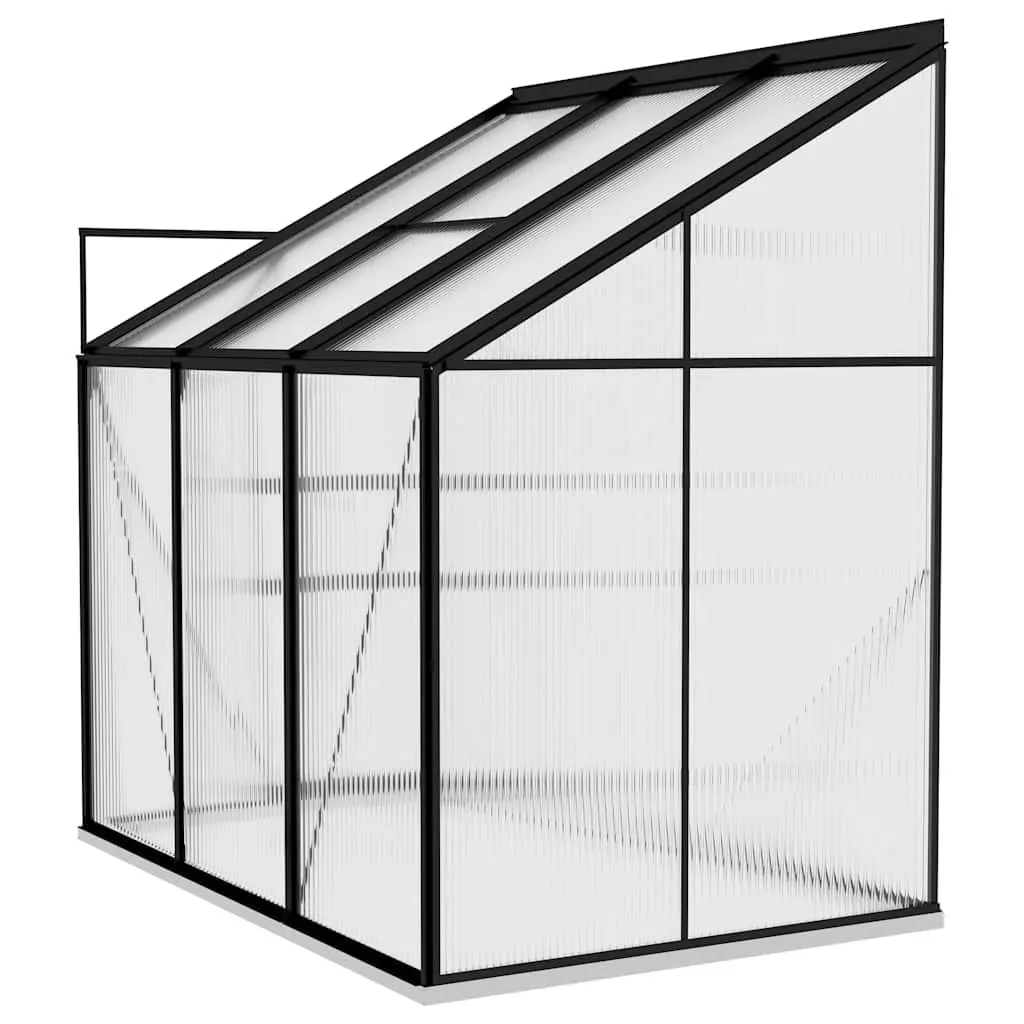 Greenhouse Anthracite Aluminium Frame PC Board Garden Plant Growing 3.97m³