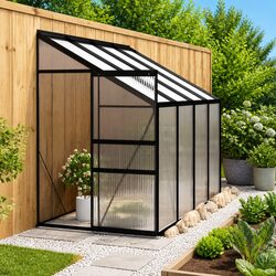 Spacious Anthracite Aluminium Greenhouse with 5.24 m³ Capacity