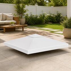 2-Tier Gazebo Canopy Replacement Cover, 3x3m, White