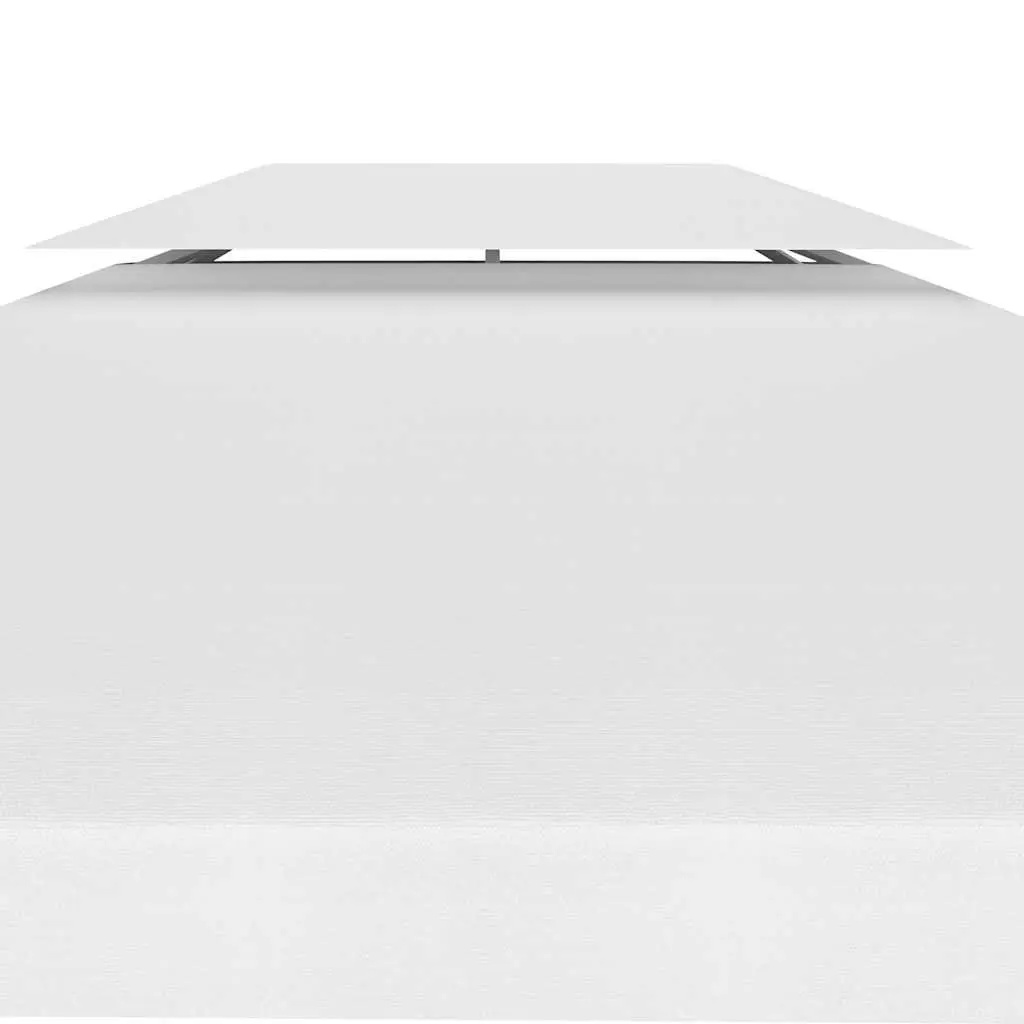 2-Tier Gazebo Canopy Replacement Cover, 3x3m, White