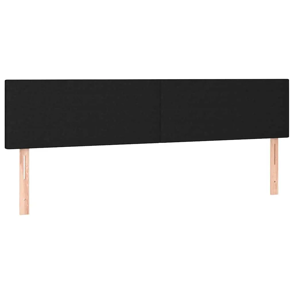 LED Headboard 160 cm Black Fabric Adjustable Height Bed Back Support Modern