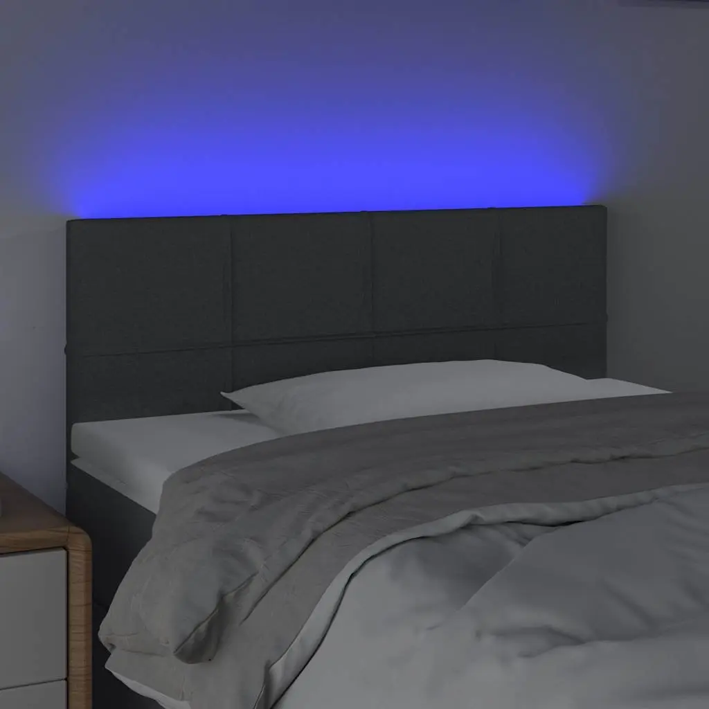 Grey LED Headboard 100cm Adjustable