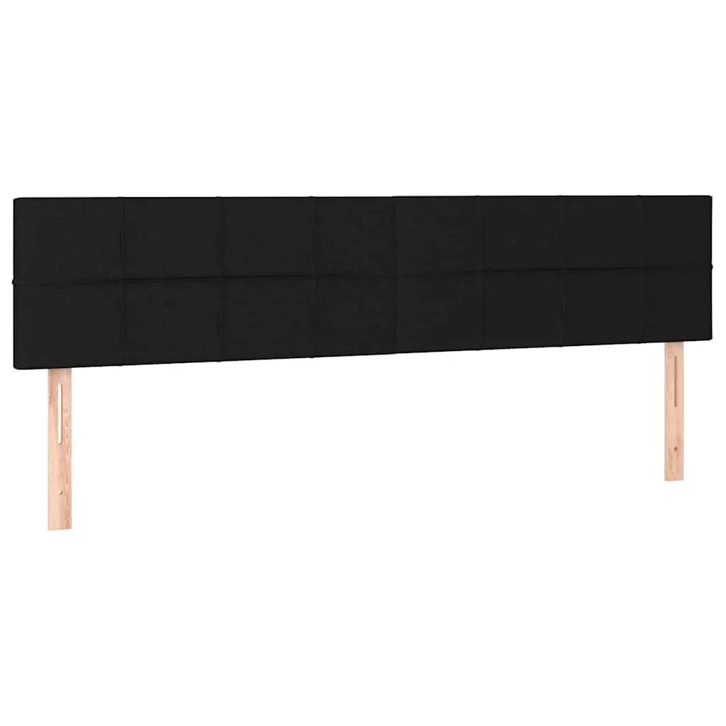 LED Headboard Black 160cm Fabric Adjustable Height Bed Support Backrest Lighting