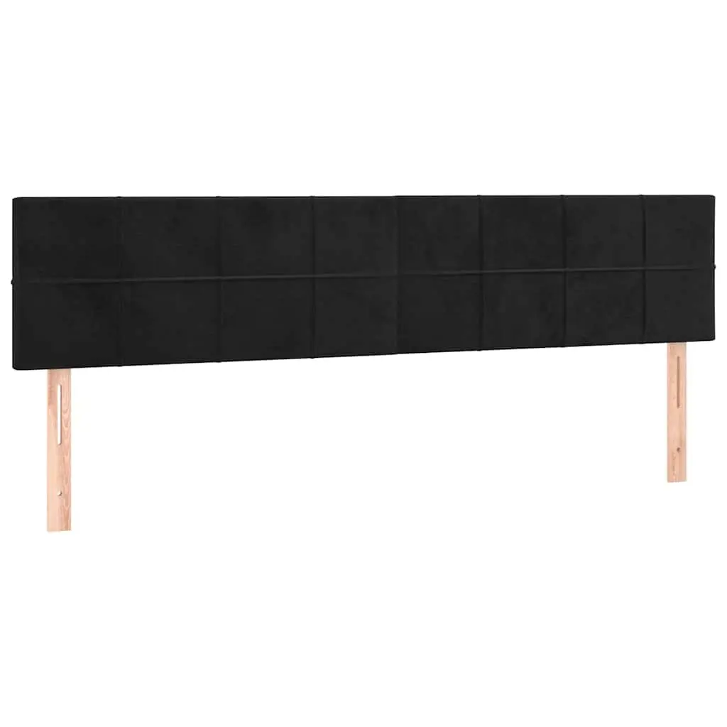 200cm Black LED Headboard with Adjustable Height