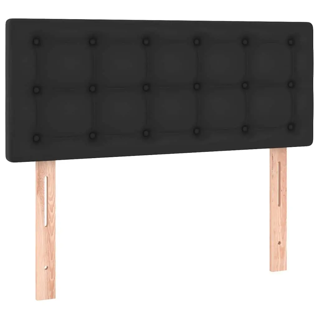 LED Headboard Bedroom 100cm Black Faux Leather Modern Wall Mount Adjustable