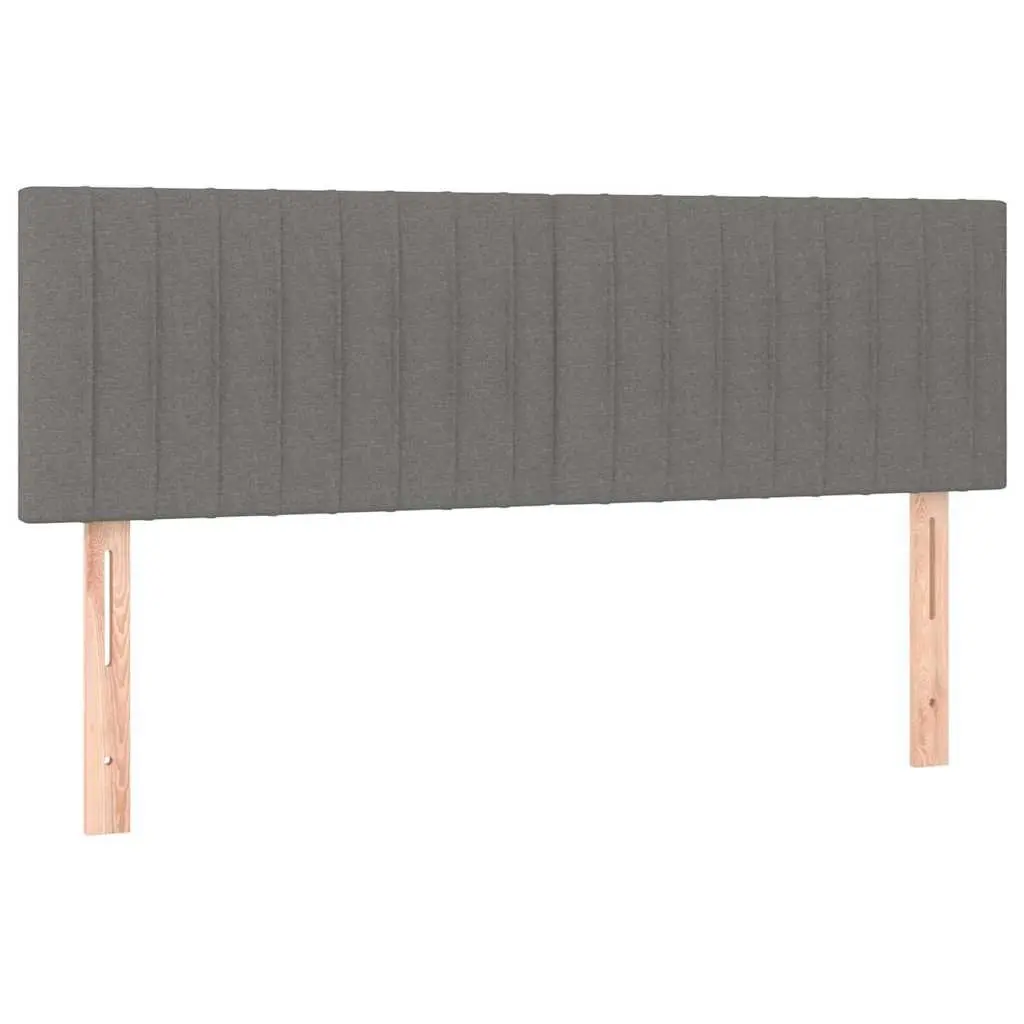 LED Headboard Bedroom 144cm Dark Grey Fabric Modern Backrest Support