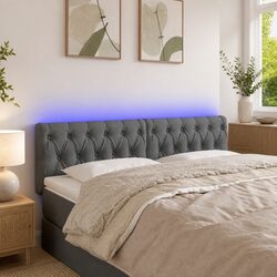 Specifications of Grey Fabric LED Headboard 144 cm Adjustable Height