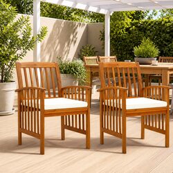 Wooden Garden Dining Chairs Set of 2 - Specs and Features