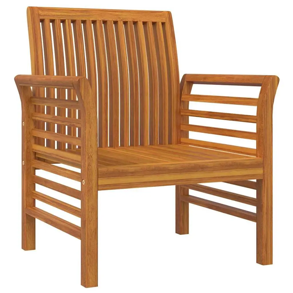 Solid Acacia Wood Outdoor Chairs (Set of 2)