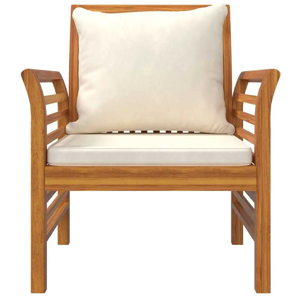 Solid Acacia Wood Outdoor Chairs (Set of 2)