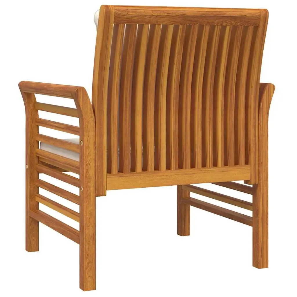 Solid Acacia Wood Outdoor Chairs (Set of 2)