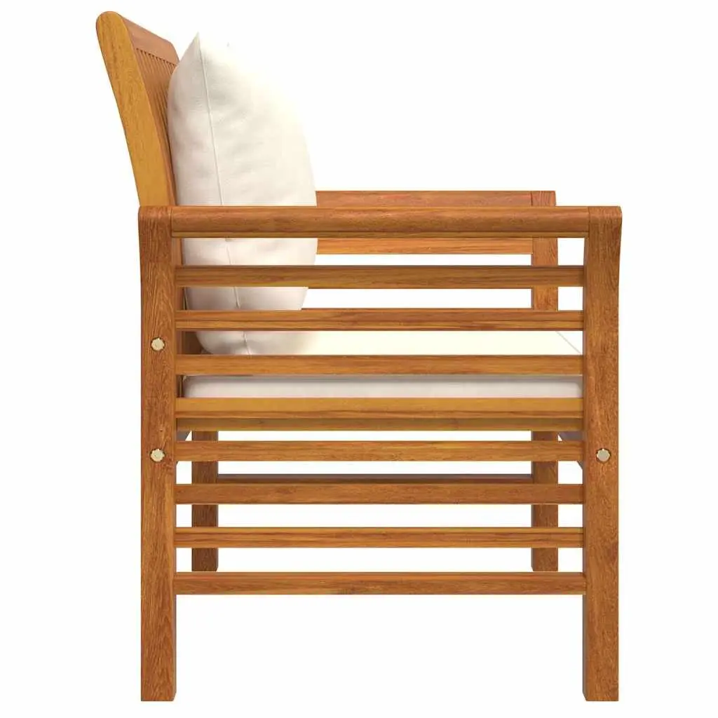 Solid Acacia Wood Outdoor Chairs (Set of 2)