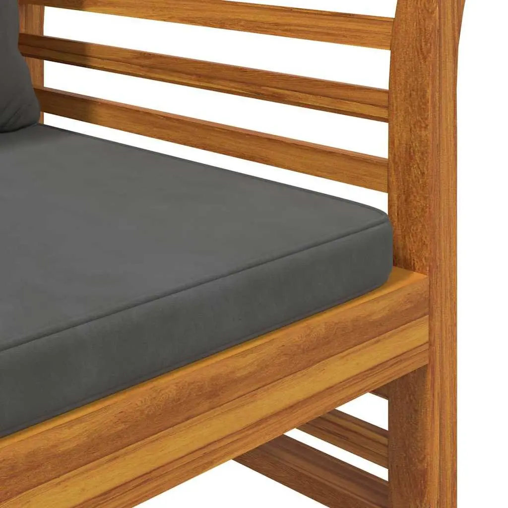Garden Lounge Set 2-Piece, Solid Wood with Cushions