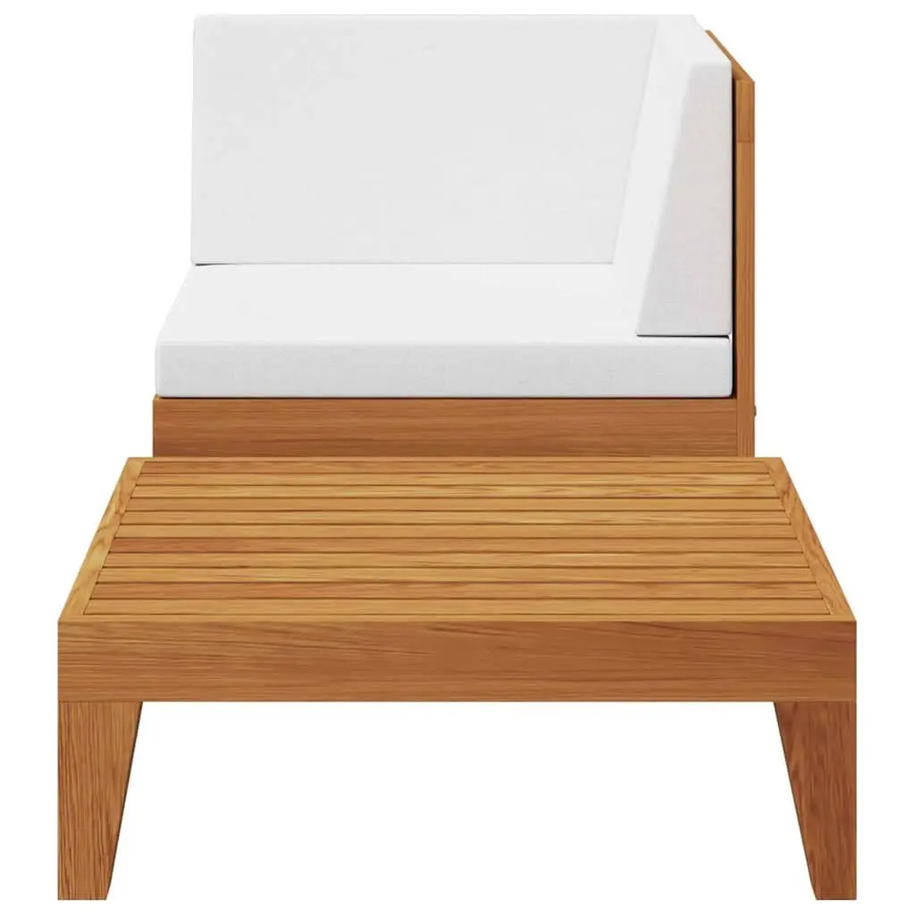2 Piece Garden Lounge Set Outdoor Patio Sofa Acacia Wood