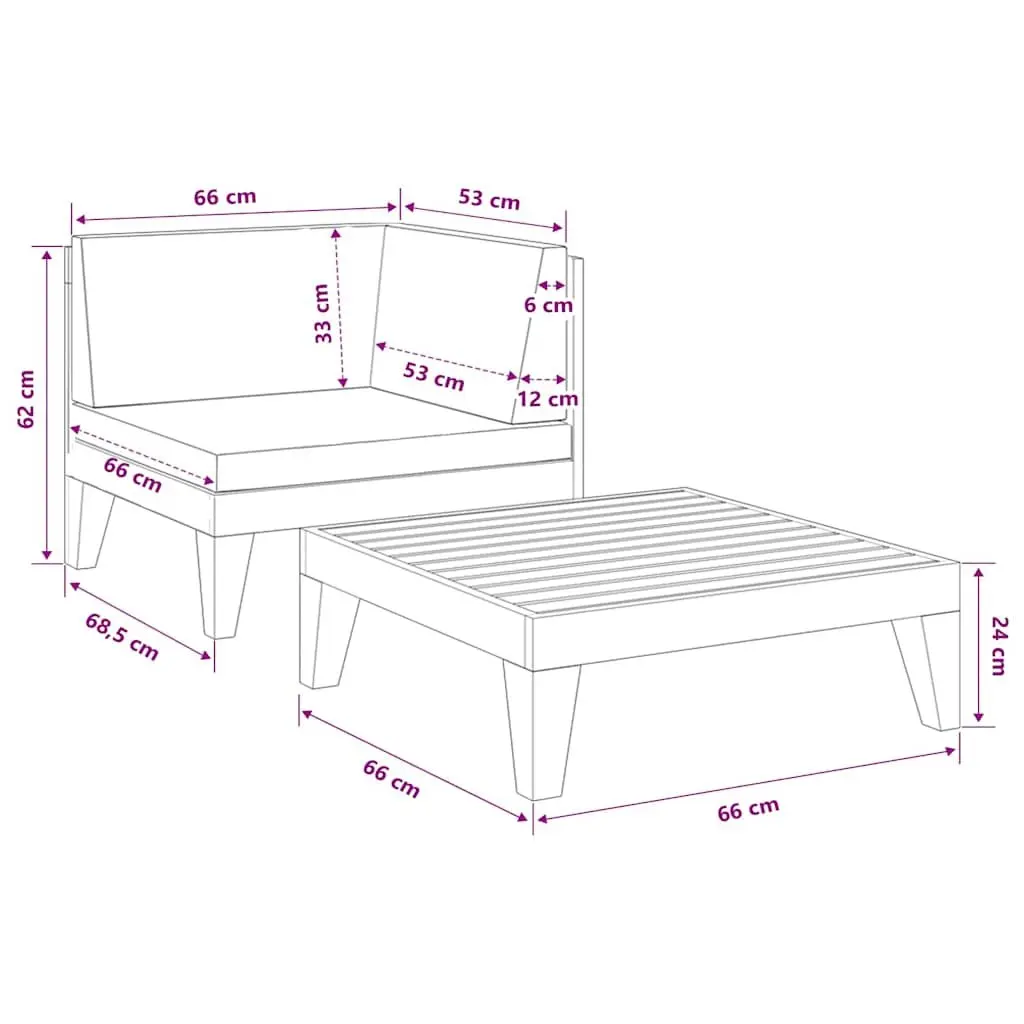 2-Piece Outdoor Sectional Sofa Set