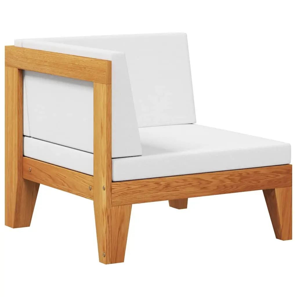 Outdoor Sectional Corner Sofa White Cushions Garden Lounge Modular Seating Unit