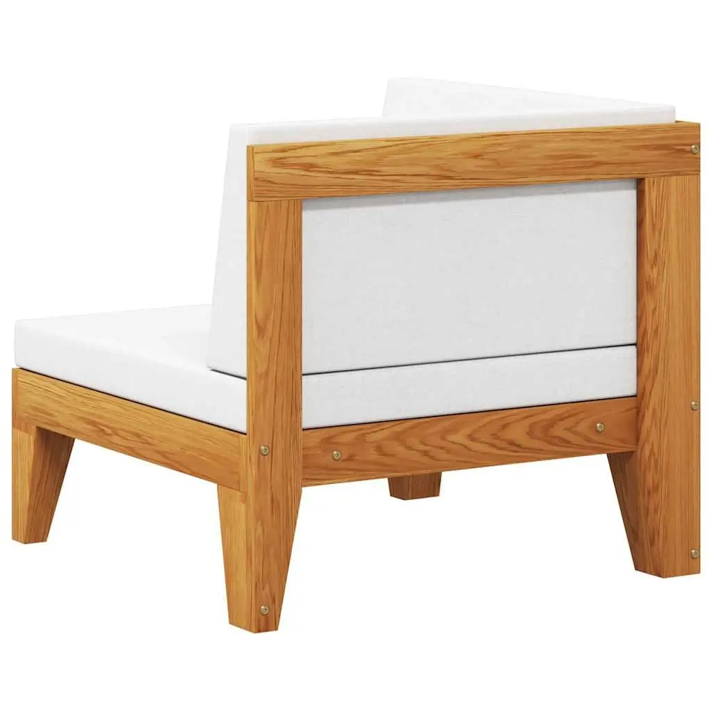 Outdoor Sectional Corner Sofa White Cushions Garden Lounge Modular Seating Unit