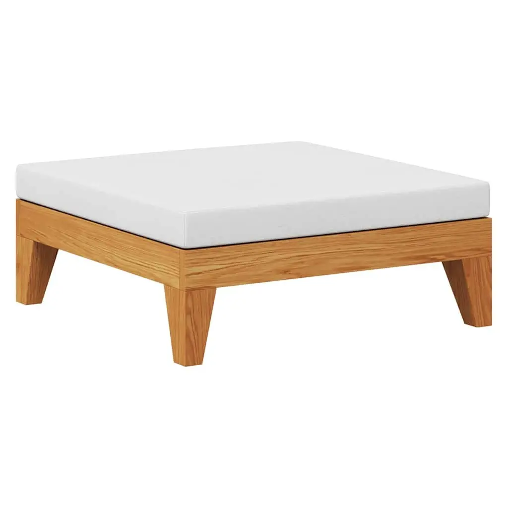 Outdoor Ottoman Footrest with Cushion for Garden Patio Solid Wood