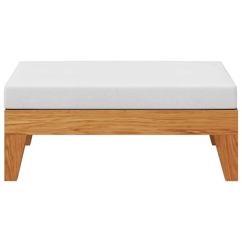 Outdoor Ottoman Footrest with Cushion for Garden Patio Solid Wood