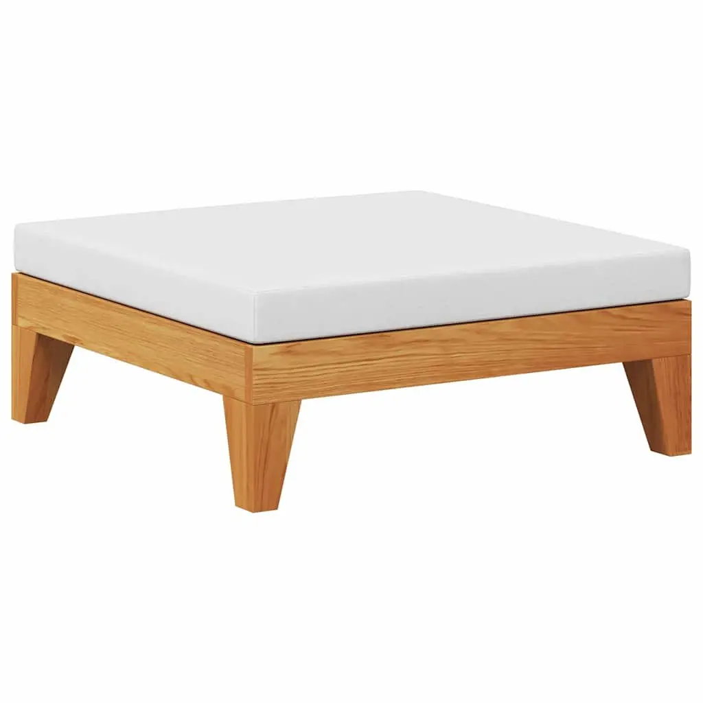 Outdoor Ottoman Footrest with Cushion for Garden Patio Solid Wood