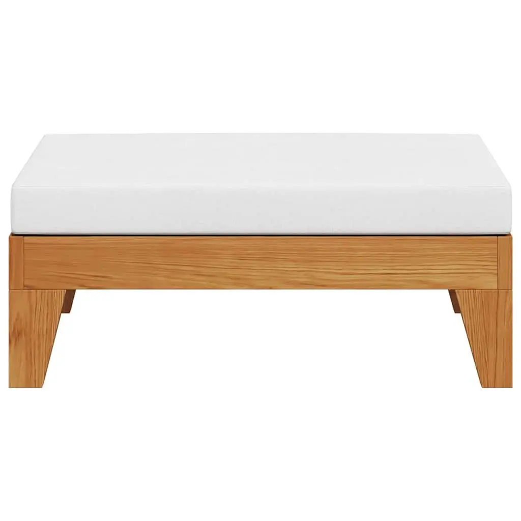 Outdoor Ottoman Footrest with Cushion for Garden Patio Solid Wood