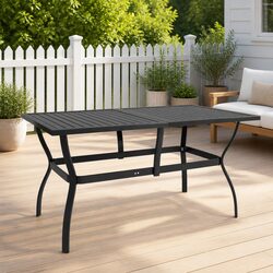Specifications of Anthracite Garden Table, 140x80x72cm