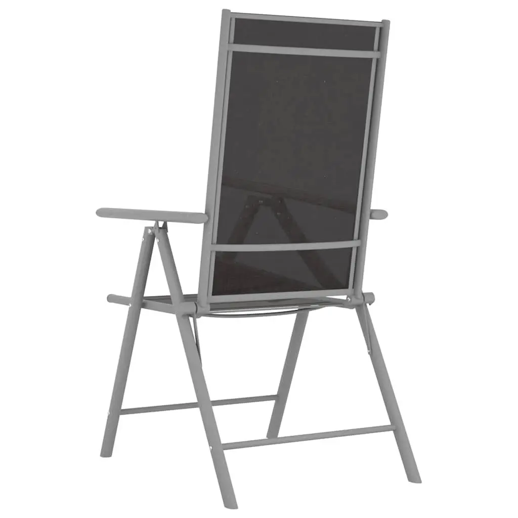 Folding Garden Chairs 4 pcs with Adjustable Backrests and Durable Frame