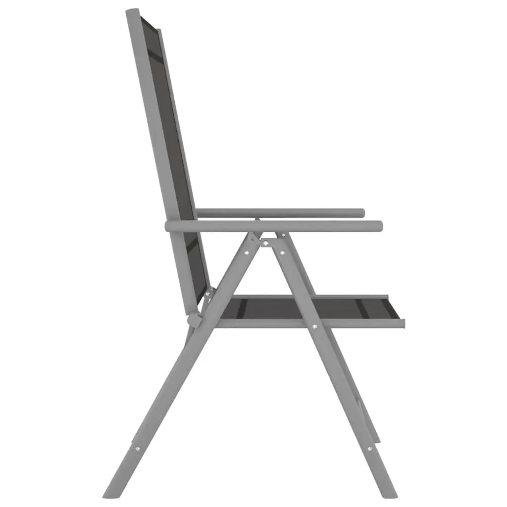 Folding Garden Chairs 4 pcs with Adjustable Backrests and Durable Frame